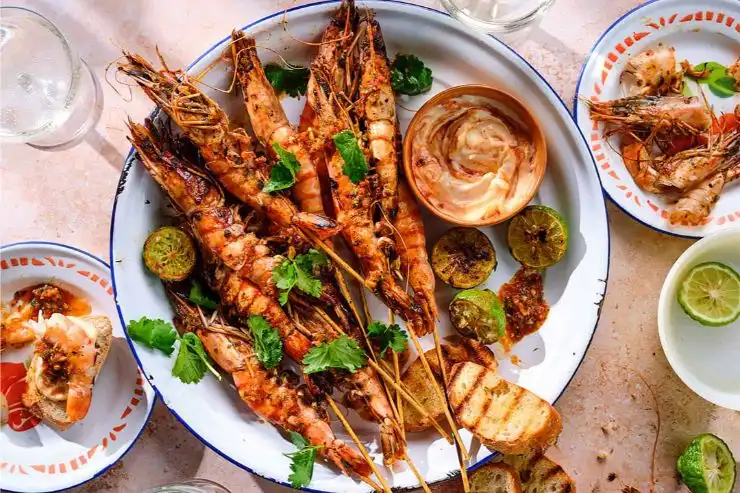 Grilled Tiger Prawns